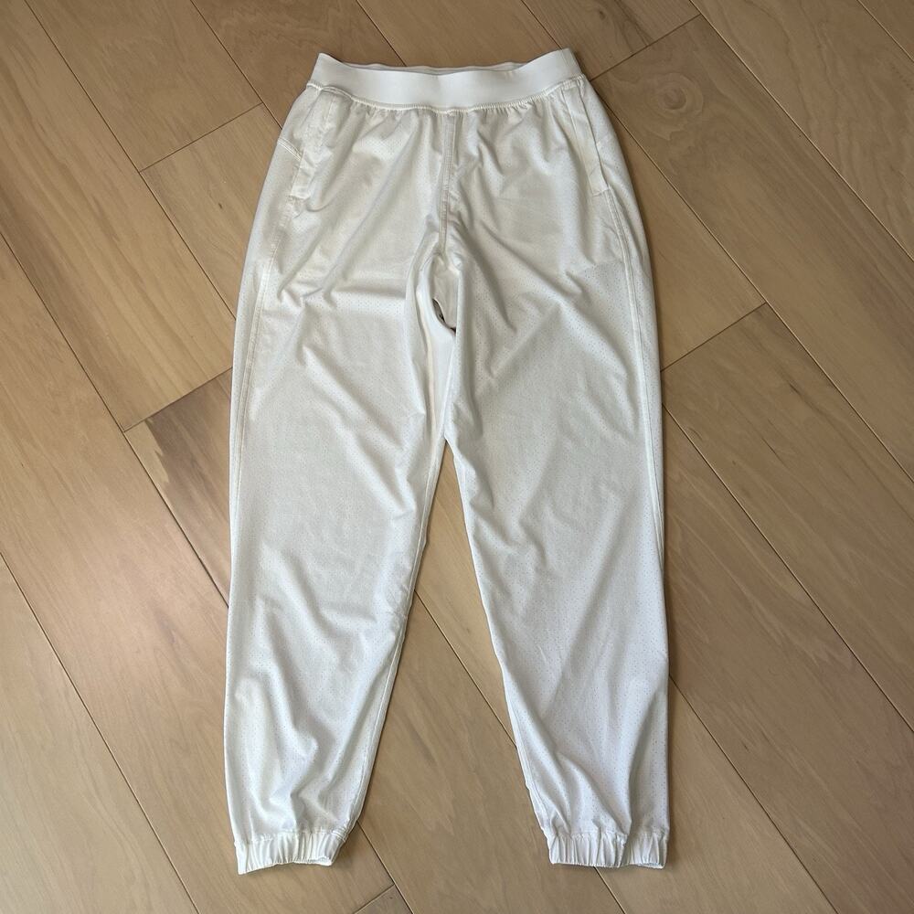 Lululemon Pants Womens White Adapted State Perforated Mesh High Rise Jogger